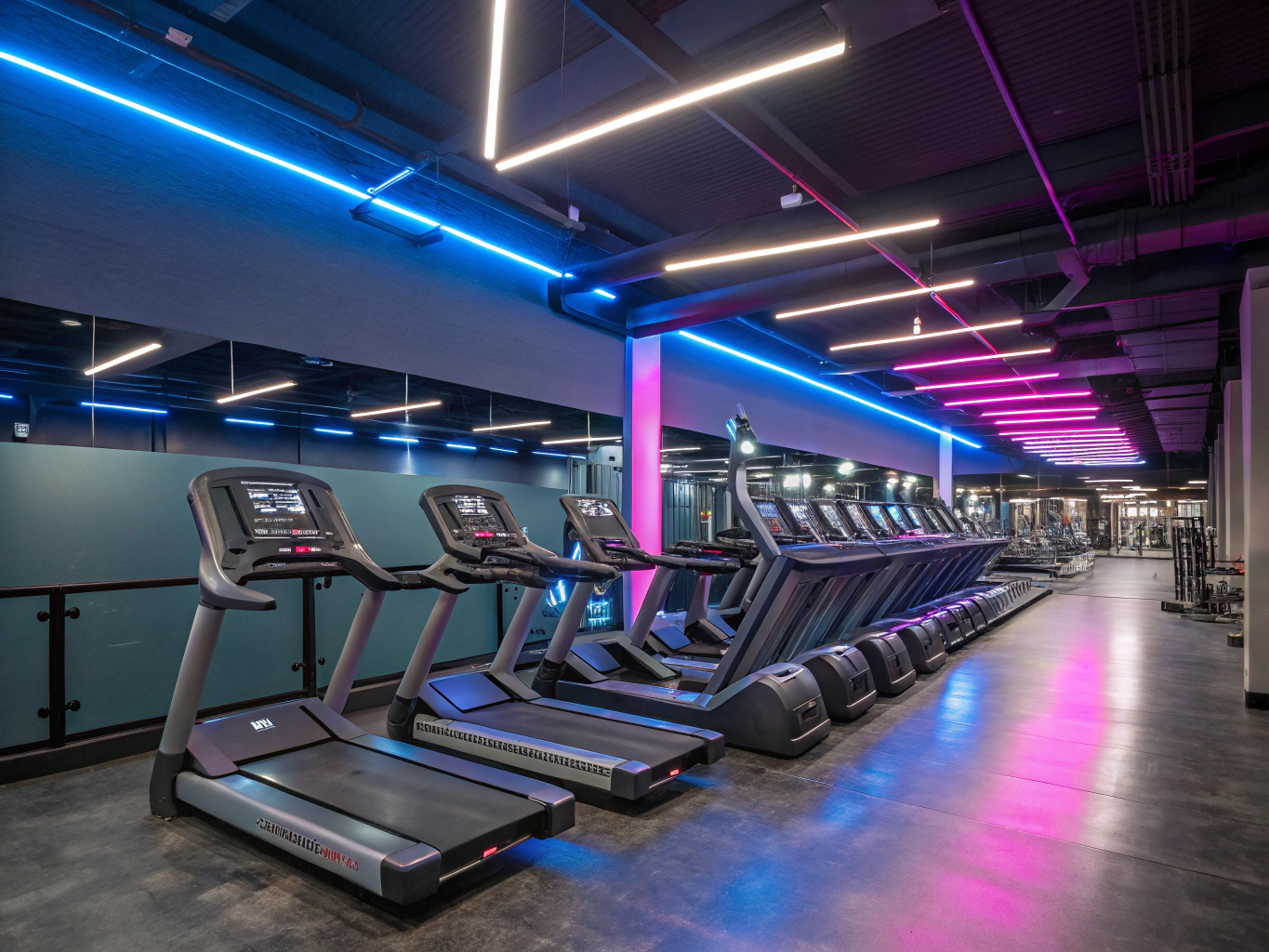 Modern gym facility with high-end equipment
